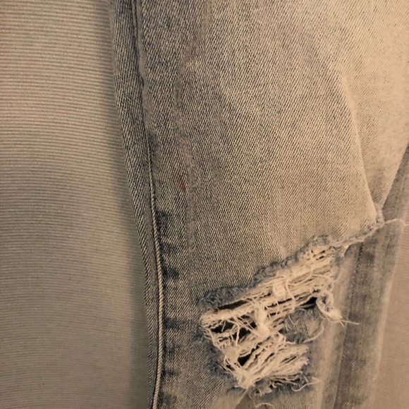 AG high rise slim flare crop distressed jeans - Picture 6 of 7